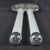 Mid-Century Modern European Mid Century Nickel & Milk Glass Double Arm Towel Rack For Sale - Image 3 of 7