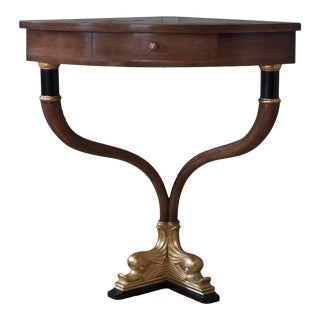 Neoclassical Style Corner Console Table For Sale