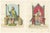 Regal Figures in Ceremonial Dress, 1845, Paper, Set of 2 For Sale