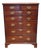 19th Century Tall Mahogany Chest of Drawers For Sale