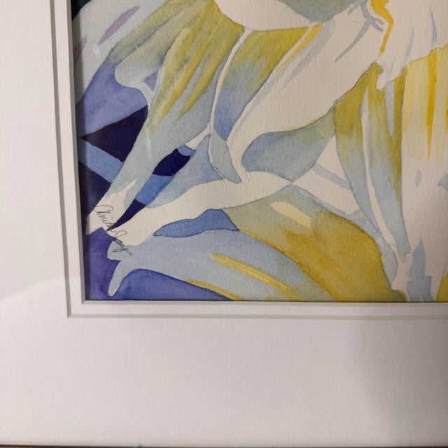 Wood Late 20th Century Signed Original Watercolor Botanical Butterfly Painting by Anita Joy (Anita Woodard), Framed For Sale - Image 7 of 10