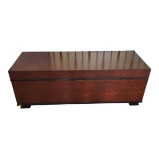 Neiman Marcus Wood Blanket / Storage Chest For Sale