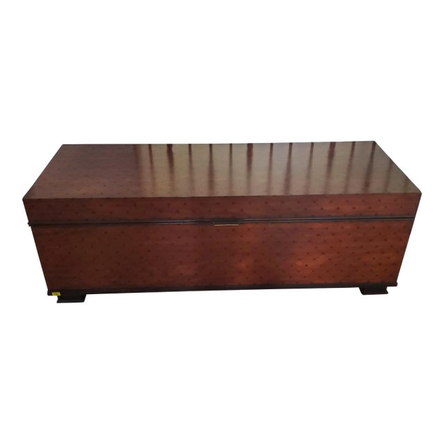Neiman Marcus Wood Blanket / Storage Chest For Sale