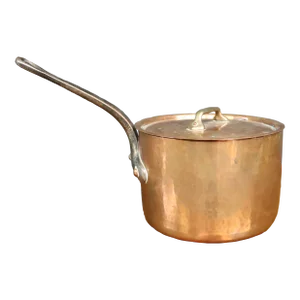 Hand-Hammered Copper Saucepan