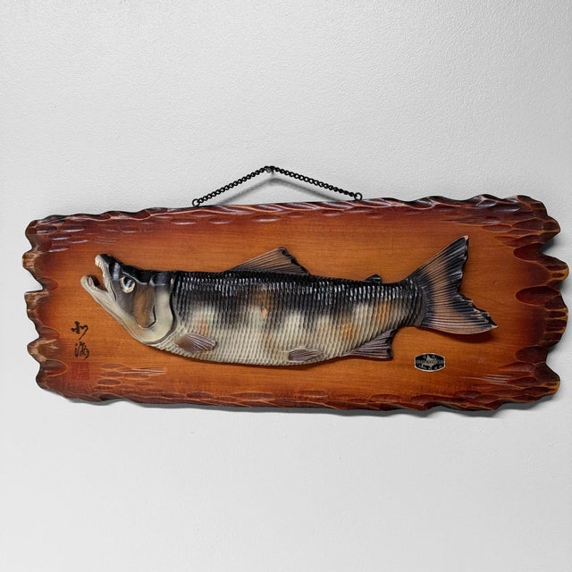Japanese Salmon Wall Relief, 1970s For Sale - Image 11 of 11