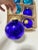 Vintage Large Kugel-Style Mercury Glass Christmas Ornaments, Blue & Teal, Set of 6 For Sale - Image 9 of 12