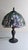 SKU: OT 3343 Vintage 1970/80s Tiffany Style-Stained Glass Pansy Table Lamp Bronze Base 16" H Beautiful vintage Tiffany-...