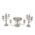 1980’s Vintage/New Silver Centerpiece Epergne & a Pair of Candelabras- 3 Pieces For Sale