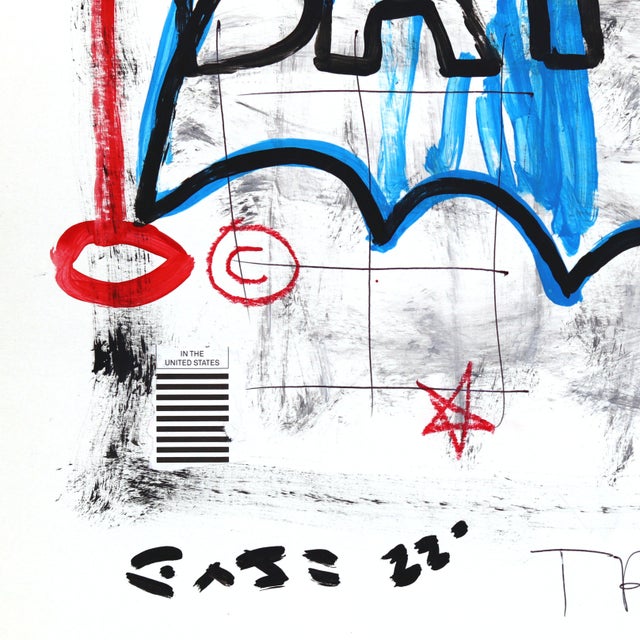 Abstract Cape Crisis Club - Original Graphic Pop Art Acrylic Mixed Media Artwork on Posterboard For Sale - Image 3 of 6