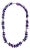Amethyst and Sterling Silver Hand Knotted Beaded Necklace For Sale