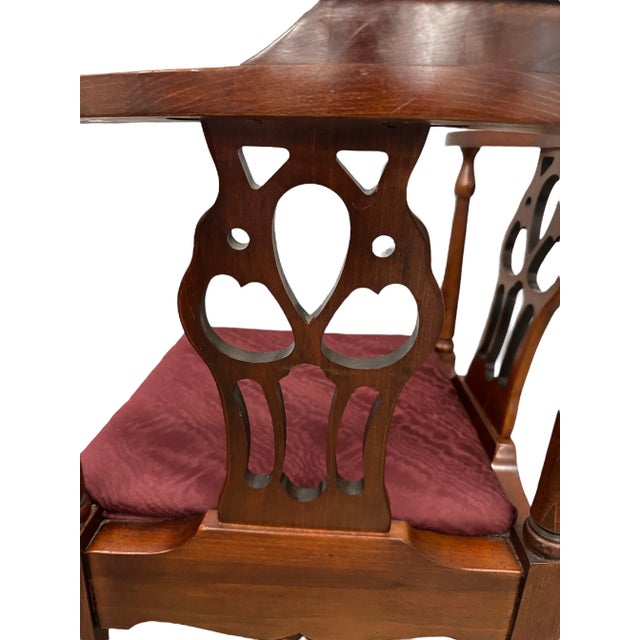 Hickory Chair Georgian Mahogany Corner Chair For Sale - Image 9 of 10