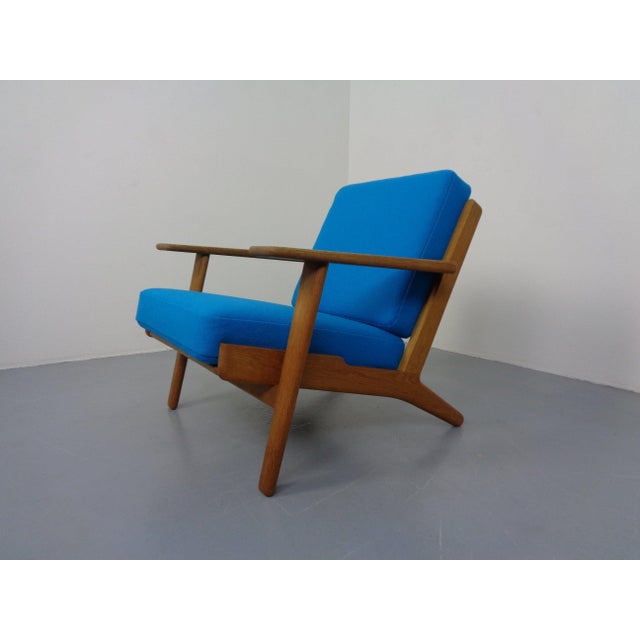 Danish GE290 Chair in Oak and Kvadrat Hallingdal by Hans J. Wegner for Getama, 1960s For Sale - Image 18 of 18