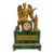 Period French Empire Malachite and Ormolo Figural Clock For Sale