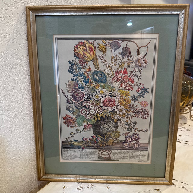 Vintage Reproduction Print March Floral Calendar For Sale In Palm Springs - Image 6 of 10