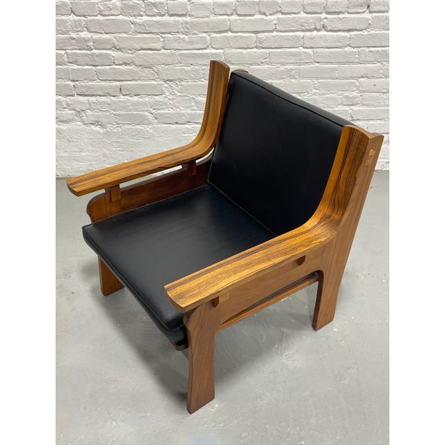 Brown Mid Century Modern Sculpted Lounge Chair, Made in Italy, C. 1970s For Sale - Image 8 of 13