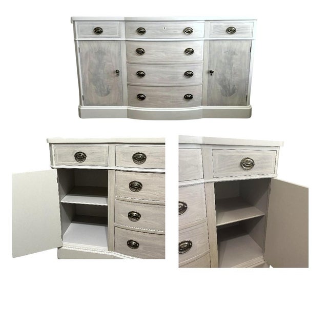 Hepplewhite Hepplewhite Coastal Creams Solid Wood Buffet/Sideboard/Credenza For Sale - Image 3 of 7
