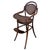 Vienna Secession children's or doll's high chair by Thonet, crafted from beautifully bent oak with a hand-woven cane seat....