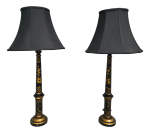 Lacquered Table Lamps, 1930s, Set of 2