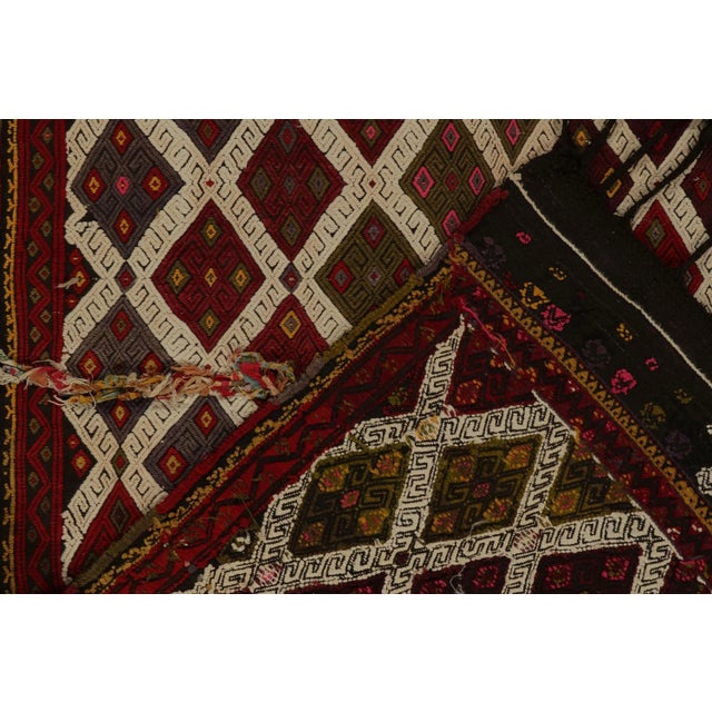 1950s Vintage Tulu Tribal Rug in Multicolor Geometric Pattern For Sale In New York - Image 6 of 7
