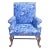 Rose Tarlow Melrose House Chippendale Mahogany Love Chair With Ralph Lauren Chintz Fabirc For Sale