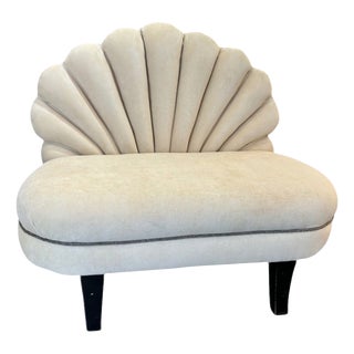 Art Deco Shell-Shaped Bench, 1960s For Sale