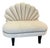 Art Deco Shell-Shaped Bench, 1960s For Sale