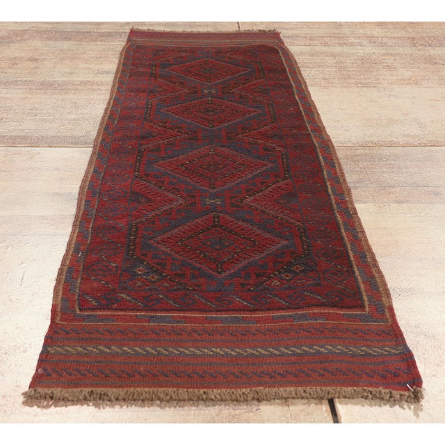 Antique Afghani Baluch Rug, 02'01 X 07'10 For Sale - Image 9 of 10