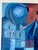 2000 - 2009 Norberto Uribe Dominican Modernist Village Blue Painting on Canvas For Sale - Image 5 of 12