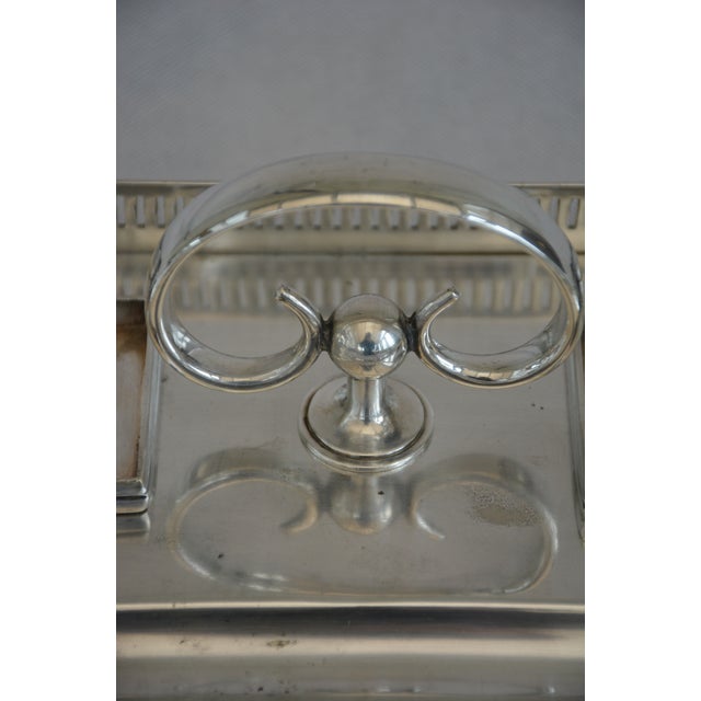 English Walker and Hall Silver Plated Ink Stand Desk Stand from Sheffield, 1880s For Sale - Image 13 of 16