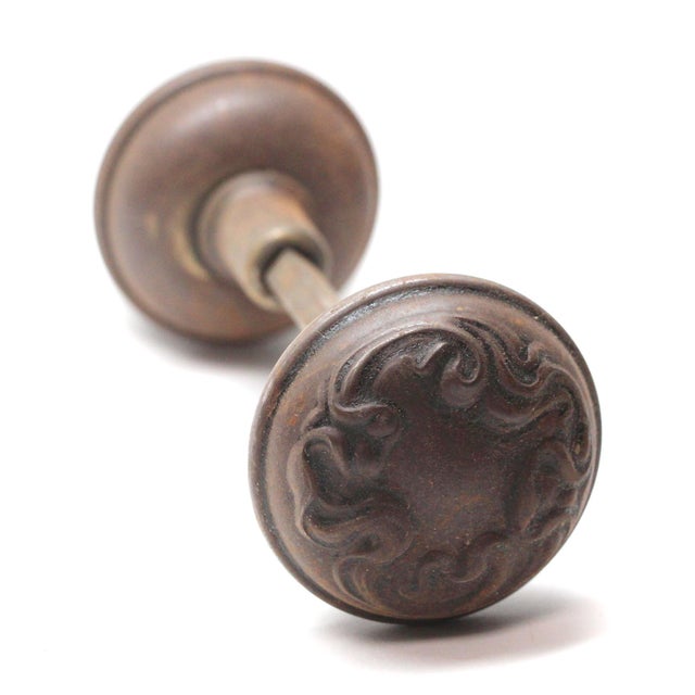 This Art Nouveau style asymmetrical steel passage door knob was made by Sargent in the December 10, 1900 catalog. It is...