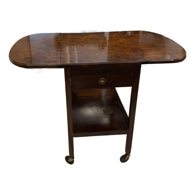 Mid-Century Drop Leaf Tea Table For Sale