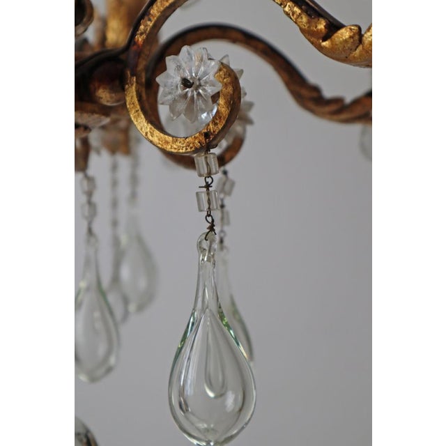 Venetian Golden Stars and Tears Chandelier, 1980s For Sale - Image 6 of 18