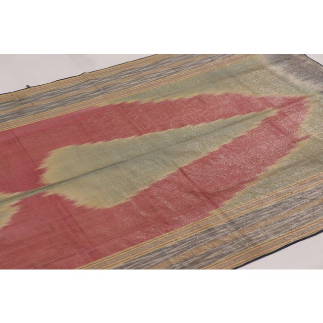 Handwoven in all silk and originating circa 1880-1890, this 4x6 textile is an exceptionally rare late 19th-century work....