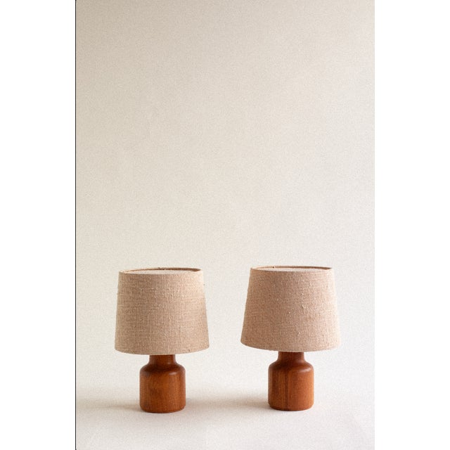 Kirk Copenhagen Teak Table Lamps, 1960s, Set of 2 For Sale - Image 6 of 6