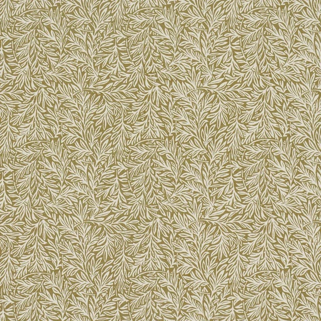 Schumacher Willow Leaf Fabric In Moss For Sale