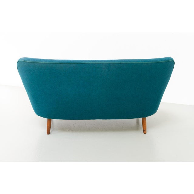 Danish Modern Sofa in Teal Blue, 1950s. For Sale - Image 11 of 18