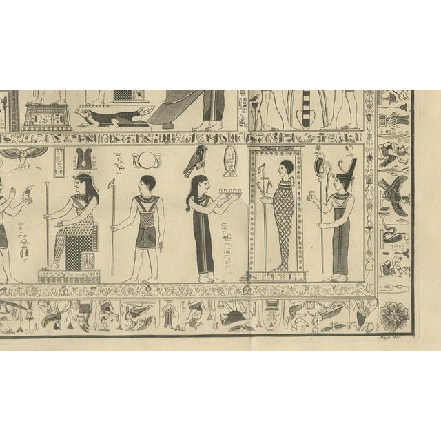 After Montfaucon, Bembine Tablet of Isis from Antiquity Explained, 1721, Engraving For Sale - Image 6 of 11