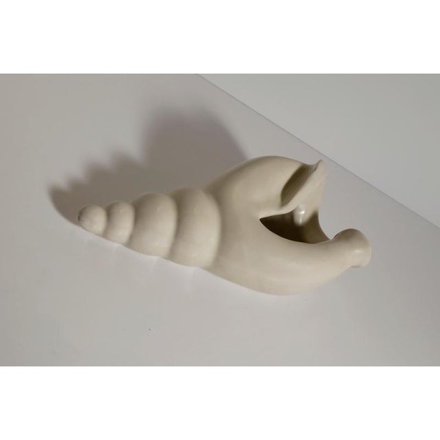 Sculptural Shell Vase in Stoneware by C.H. Brannam, 1965 For Sale - Image 11 of 12