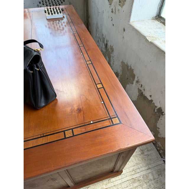 Antique Double-Sided Desk with Walnut Countertop, 1900s For Sale - Image 3 of 18