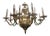 Vintage Designer Contemporary Brass Chandelier 16 Lite For Sale