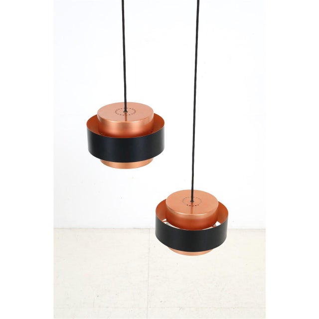 Mid-Century Modern Danish Juno Pendant Lamps by Jo Hammerborg for Fog & Mørup, 1960s, Set of 2 For Sale - Image 3 of 18