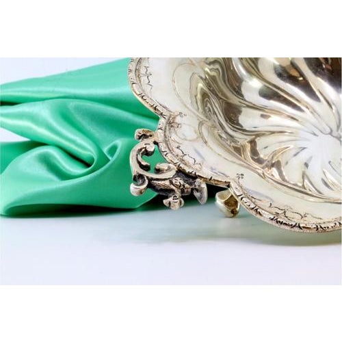 Silver Candy Box with Reliefs and Gummed Applications, in Very Good conditions. Designed 1920 to 1949 This piece has an...