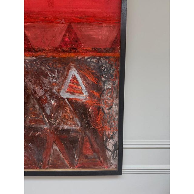 Modern Manner of Peter Coviello, Large Red Abstract, Oil Painting For Sale - Image 3 of 14