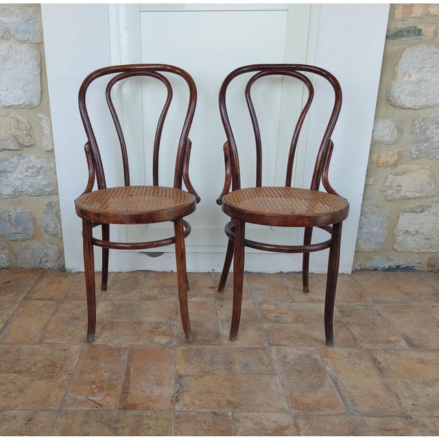 Italian Bentwood Bistro Chairs from Sautto and Liberale, 1940s, Set of 2 For Sale - Image 13 of 18