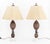 Pair of French Briet Brevete Seltzer Bottle Table Lamps, 19th century, glass globes wrapped in rattan mounted on circular...