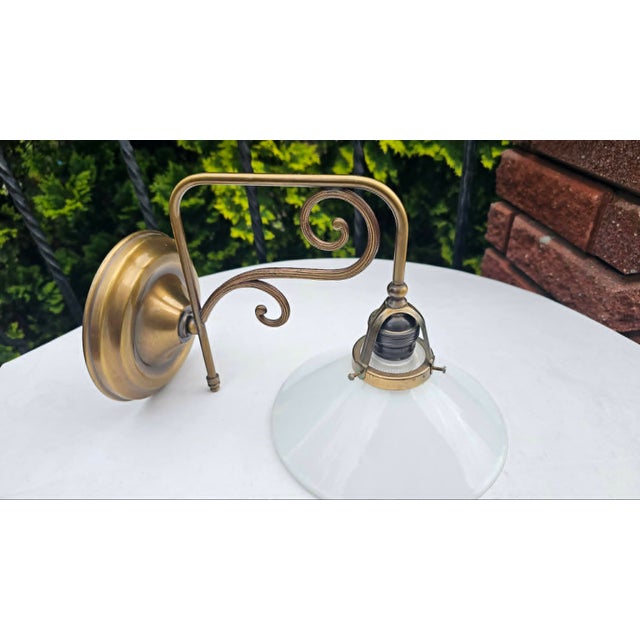 Art Deco Brass Wall Lamp, 1930s For Sale - Image 4 of 9
