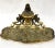 Figurative Antique Asian Design Brass Inkwell With Pen Tray For Sale - Image 3 of 11