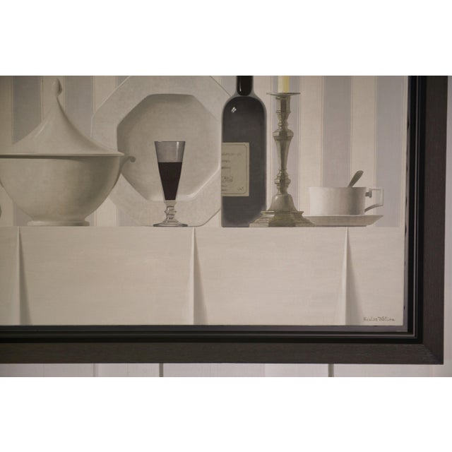 Nicolas Watine, the Glass of Wine, 1980s, Paint & Canvas, Framed For Sale - Image 9 of 10