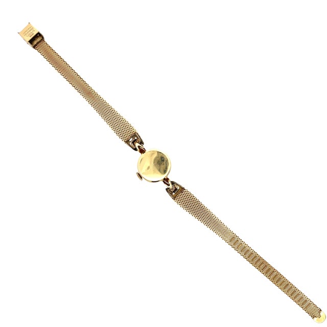 Mid 20th Century Omega 14k Yellow Gold Manual Wind Ladies Wrist Watch For Sale - Image 9 of 11