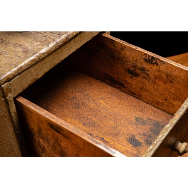 Olive Early Chippy Shoeshine Stand With Drawers in Green For Sale - Image 8 of 12